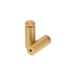 3/4'' Diameter X 1-3/4'' Barrel Length, Aluminum Rounded Head Standoffs, Matte Champagne Anodized Finish Easy Fasten Standoff (For Inside / Outside use) [Required Material Hole Size: 7/16'']