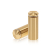 3/4'' Diameter X 1-3/4'' Barrel Length, Aluminum Rounded Head Standoffs, Champagne Anodized Finish Easy Fasten Standoff (For Inside / Outside use) [Required Material Hole Size: 7/16'']