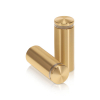 3/4'' Diameter X 1-3/4'' Barrel Length, Aluminum Rounded Head Standoffs, Champagne Anodized Finish Easy Fasten Standoff (For Inside / Outside use) [Required Material Hole Size: 7/16'']