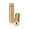 3/4'' Diameter X 2-1/2'' Barrel Length, Aluminum Rounded Head Standoffs, Champagne Anodized Finish Easy Fasten Standoff (For Inside / Outside use) [Required Material Hole Size: 7/16'']