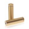 3/4'' Diameter X 2-1/2'' Barrel Length, Aluminum Rounded Head Standoffs, Champagne Anodized Finish Easy Fasten Standoff (For Inside / Outside use) [Required Material Hole Size: 7/16'']