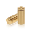 7/8'' Diameter X 1-3/4'' Barrel Length, Aluminum Rounded Head Standoffs, Champagne Anodized Finish Easy Fasten Standoff (For Inside / Outside use) [Required Material Hole Size: 7/16'']