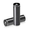 7/8'' Diameter X 2-1/2'' Barrel Length, Aluminum Rounded Head Standoffs, Titanium Anodized Finish Easy Fasten Standoff (For Inside / Outside use) [Required Material Hole Size: 7/16'']