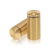 1'' Diameter X 1-3/4 Barrel Length, Aluminum Rounded Head Standoffs, Champagne Anodized Finish Easy Fasten Standoff (For Inside / Outside use) [Required Material Hole Size: 7/16'']