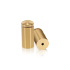 1'' Diameter X 1-3/4 Barrel Length, Aluminum Rounded Head Standoffs, Champagne Anodized Finish Easy Fasten Standoff (For Inside / Outside use) [Required Material Hole Size: 7/16'']