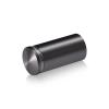 1'' Diameter X 1-3/4 Barrel Length, Aluminum Rounded Head Standoffs, Titanium Anodized Finish Easy Fasten Standoff (For Inside / Outside use) [Required Material Hole Size: 7/16'']