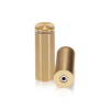1'' Diameter X 2-1/2 Barrel Length, Aluminum Rounded Head Standoffs, Champagne Anodized Finish Easy Fasten Standoff (For Inside / Outside use) [Required Material Hole Size: 7/16'']