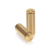 1'' Diameter X 2-1/2 Barrel Length, Aluminum Rounded Head Standoffs, Champagne Anodized Finish Easy Fasten Standoff (For Inside / Outside use) [Required Material Hole Size: 7/16'']