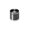 1-1/4'' Diameter X 3/4'' Barrel Length, Aluminum Rounded Head Standoffs, Titanium Anodized Finish Easy Fasten Standoff (For Inside / Outside use) [Required Material Hole Size: 7/16'']