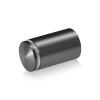 1-1/4'' Diameter X 1-3/4'' Barrel Length, Aluminum Rounded Head Standoffs, Titanium Anodized Finish Easy Fasten Standoff (For Inside / Outside use) [Required Material Hole Size: 7/16'']