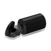 1-1/4'' Diameter X 2-1/2'' Barrel Length, Aluminum Rounded Head Standoffs, Black Anodized Finish Easy Fasten Standoff (For Inside / Outside use) [Required Material Hole Size: 7/16'']