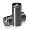 1-1/4'' Diameter X 2-1/2'' Barrel Length, Aluminum Rounded Head Standoffs, Titanium Anodized Finish Easy Fasten Standoff (For Inside / Outside use) [Required Material Hole Size: 7/16'']