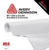 Bundle of 54'' x 50 yards Avery MPI1105SC & DOL3080 White & Clear Matte 2 year Short Term Unpunched 5.2 Mil Eco Solvent Printable Vehicle Wrap Media & Overlaminate