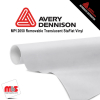 54'' x 25 yards Avery MPI2050 Matte White 6 Year Long Term Unpunched 3.0 Mil Backlit Film (Color Code 102)