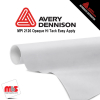 54'' x 50 yards Avery MPI2126 Matte White 6 Year Long Term Unpunched 3.4 Mil Intermediate Calendered Print Media (Color Code 102)