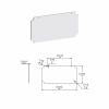 20'' W X 10'' H X .063'' T White Rectangle Sign Blanks with 1-1/4'' Inverted Corners and 2 Pre-Punched 5/16'' Holes