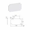 22'' W X 12'' H X .063'' T White Rectangle Sign Blanks with 2'' Inverted Corners and 2 Pre-Punched 5/16'' Holes