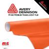 15'' x 50 yards Avery PR800 Gloss Pumpkin Orange 6 Year Long Term Punched 2.5 Mil Translucent Cut Vinyl (Color Code 363)