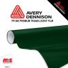 30'' x 10 yards Avery PR800 Satin Bottle Green 6 Year Long Term Punched 2.5 Mil Translucent (Color Code 782)