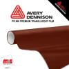 15'' x 10 yards Avery PR800 Gloss Bruin Brown 6 Year Long Term Unpunched 2.5 Mil Translucent Cut Vinyl (Color Code 996)
