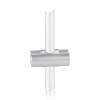 Vertical Support - Up to 3/8'' - Double Sided - Side Clamp - Aluminum Clear Anodized - For 3/8'' Diameter Rod