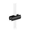 Vertical Support - Up to 3/8'' - Double Sided - Side Clamp - Aluminum Black Matt Anodized - For 3/8'' Diameter Rod