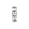 Pivoting Edge Support - Up to 3/8'' - Double Sided - Edge Grip - Aluminum Clear Anodized - For 3/8'' Diameter Rod