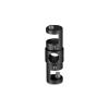 Pivoting Edge Support - Up to 3/8'' - Double Sided - Edge Grip - Aluminum Black Matt Anodized - For 3/8'' Diameter Rod