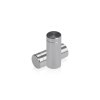 (Set of 4) 1/2'' Diameter X 1'' Barrel Length, Affordable Aluminum Standoffs, Steel Grey Anodized Finish Standoff and (4) 2208Z Screw and (4) LANC1 Anchor for concrete/drywall (For Inside/Outside) [Required Material Hole Size: 3/8'']