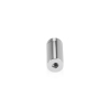 1/2'' Diameter X 1'' Barrel Length, Affordable Aluminum Standoffs, Steel Grey Anodized Finish Easy Fasten Standoff (For Inside / Outside use) [Required Material Hole Size: 3/8'']