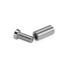 1/2'' Diameter X 1'' Barrel Length, Affordable Aluminum Standoffs, Steel Grey Anodized Finish Easy Fasten Standoff (For Inside / Outside use) [Required Material Hole Size: 3/8'']