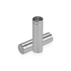 (Set of 4) 1/2'' Diameter X 1-1/2'' Barrel Length, Affordable Aluminum Standoffs, Steel Grey Anodized Finish Standoff and (4) 2208Z Screw and (4) LANC1 Anchor for concrete/drywall (For Inside/Outside) [Required Material Hole Size: 3/8'']