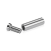 1/2'' Diameter X 1-1/2'' Barrel Length, Affordable Aluminum Standoffs, Steel Grey Anodized Finish Easy Fasten Standoff (For Inside / Outside use) [Required Material Hole Size: 3/8'']