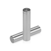 (Set of 4) 1/2'' Diameter X 2'' Barrel Length, Affordable Aluminum Standoffs, Steel Grey Anodized Finish Standoff and (4) 2208Z Screw and (4) LANC1 Anchor for concrete/drywall (For Inside/Outside) [Required Material Hole Size: 3/8'']