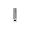 1/2'' Diameter X 2'' Barrel Length, Affordable Aluminum Standoffs, Steel Grey Anodized Finish Easy Fasten Standoff (For Inside / Outside use) [Required Material Hole Size: 3/8'']