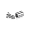 (Set of 4) 5/8'' Diameter X 3/4'' Barrel Length, Affordable Aluminum Standoffs, Steel Grey Anodized Finish Standoff and (4) 2208Z Screw and (4) LANC1 Anchor for concrete/drywall (For Inside/Outside) [Required Material Hole Size: 7/16'']