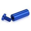 5/8'' Diameter X 2'' Barrel Length, Affordable Aluminum Standoffs, Blue Anodized Finish Easy Fasten Standoff (For Inside / Outside use) [Required Material Hole Size: 7/16'']