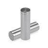 5/8'' Diameter X 2'' Barrel Length, Affordable Aluminum Standoffs, Steel Grey Anodized Finish Easy Fasten Standoff (For Inside / Outside use) [Required Material Hole Size: 7/16'']