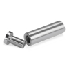 5/8'' Diameter X 2'' Barrel Length, Affordable Aluminum Standoffs, Steel Grey Anodized Finish Easy Fasten Standoff (For Inside / Outside use) [Required Material Hole Size: 7/16'']