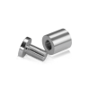 3/4'' Diameter X 3/4'' Barrel Length, Affordable Aluminum Standoffs, Steel Grey Anodized Finish Easy Fasten Standoff (For Inside / Outside use) [Required Material Hole Size: 7/16'']