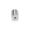 3/4'' Diameter X 1'' Barrel Length, Affordable Aluminum Standoffs, Steel Grey Anodized Finish Easy Fasten Standoff (For Inside / Outside use) [Required Material Hole Size: 7/16'']