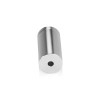 3/4'' Diameter X 1-1/2'' Barrel Length, Affordable Aluminum Standoffs, Steel Grey Anodized Finish Easy Fasten Standoff (For Inside / Outside use) [Required Material Hole Size: 7/16'']