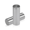 3/4'' Diameter X 2'' Barrel Length, Affordable Aluminum Standoffs, Steel Grey Anodized Finish Easy Fasten Standoff (For Inside / Outside use) [Required Material Hole Size: 7/16'']