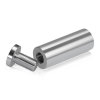 3/4'' Diameter X 2'' Barrel Length, Affordable Aluminum Standoffs, Steel Grey Anodized Finish Easy Fasten Standoff (For Inside / Outside use) [Required Material Hole Size: 7/16'']