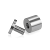 1'' Diameter X 3/4'' Barrel Length, Affordable Aluminum Standoffs, Steel Grey Anodized Finish Easy Fasten Standoff (For Inside / Outside use) [Required Material Hole Size: 7/16'']