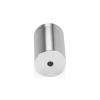 1'' Diameter X 1-1/2'' Barrel Length, Affordable Aluminum Standoffs, Steel Grey Anodized Finish Easy Fasten Standoff (For Inside / Outside use) [Required Material Hole Size: 7/16'']