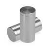 1'' Diameter X 2'' Barrel Length, Affordable Aluminum Standoffs, Steel Grey Anodized Finish Easy Fasten Standoff (For Inside / Outside use) [Required Material Hole Size: 7/16'']