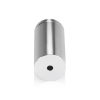 1'' Diameter X 2'' Barrel Length, Affordable Aluminum Standoffs, Steel Grey Anodized Finish Easy Fasten Standoff (For Inside / Outside use) [Required Material Hole Size: 7/16'']