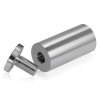 1'' Diameter X 2'' Barrel Length, Affordable Aluminum Standoffs, Steel Grey Anodized Finish Easy Fasten Standoff (For Inside / Outside use) [Required Material Hole Size: 7/16'']