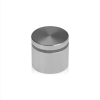 1-1/4'' Diameter X 3/4'' Barrel Length, Affordable Aluminum Standoffs, Steel Grey Anodized Finish Easy Fasten Standoff (For Inside / Outside use) [Required Material Hole Size: 7/16'']